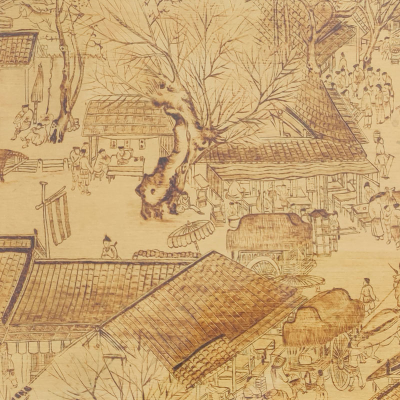 Pyrogart “Qingming River Map” - Exquisite Detail Print Hang Pyrography