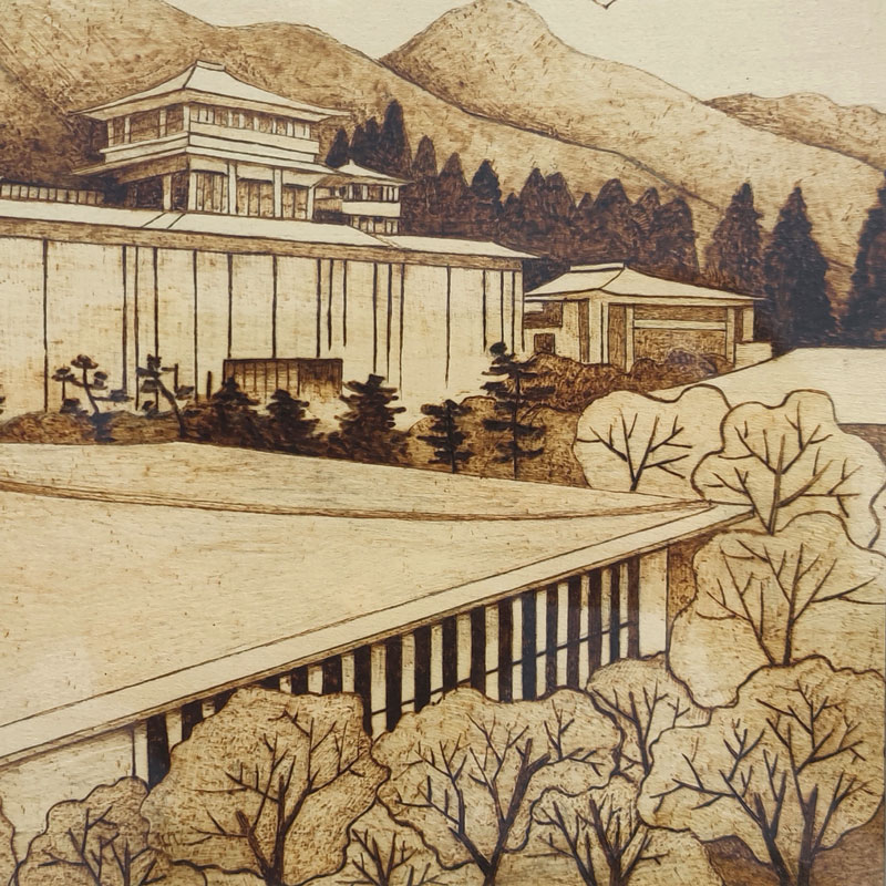 Pyrogart Cultural Serenity in Summer Pyrography Collectibles