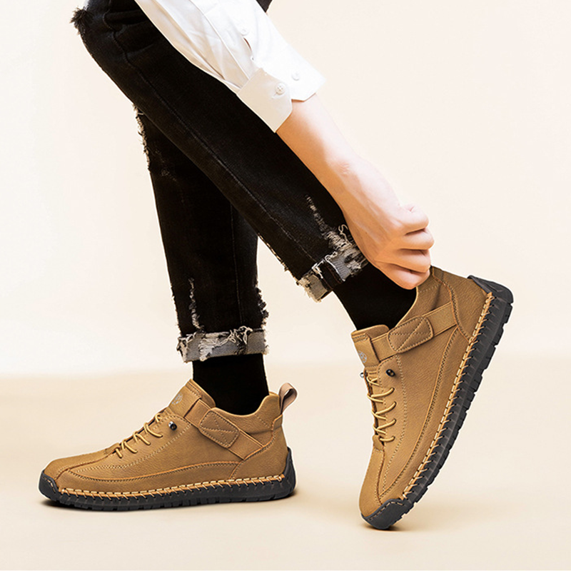 Men's Casual Orthopedic Walking Shoes Summer Breathable Sneakers Loafers Walking Shoes Hand Made Leather Dress Flats Shoes