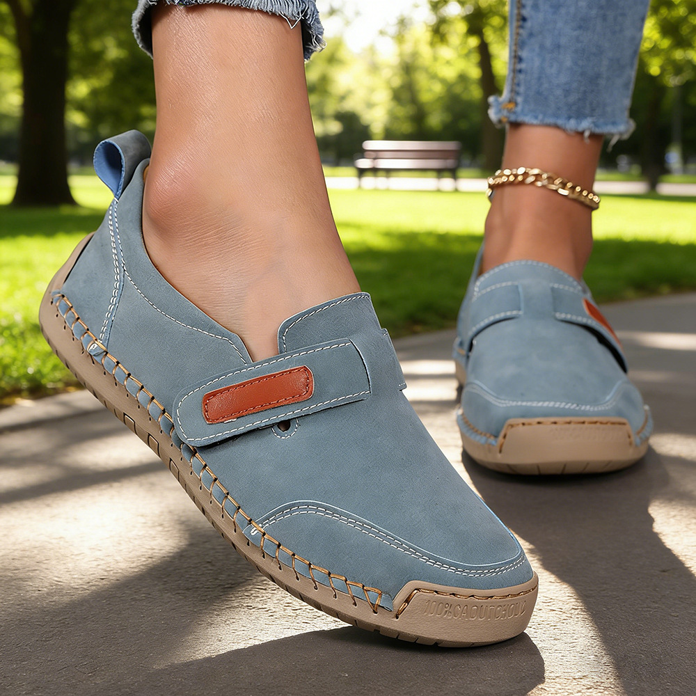 Women’s Hand-Stitched Walking Shoes – Comfortable Casual Everyday Shoes