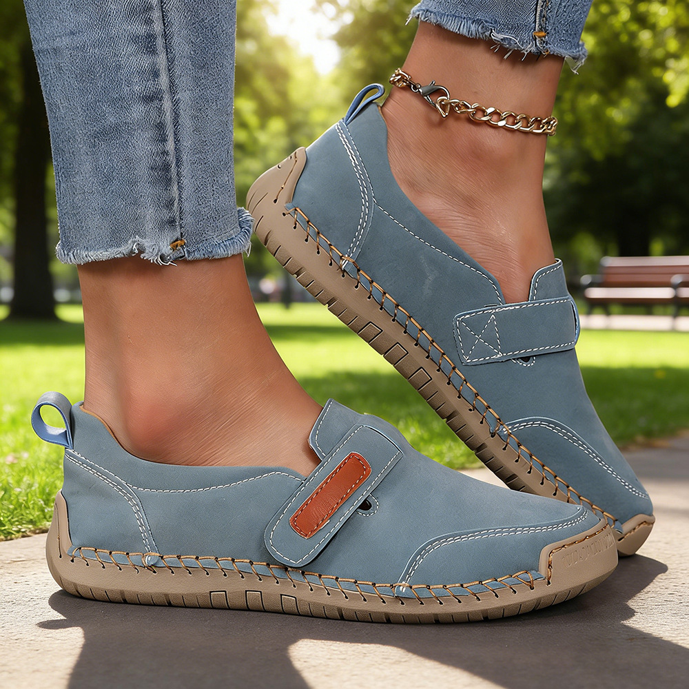 Women’s Hand-Stitched Walking Shoes – Comfortable Casual Everyday Shoes