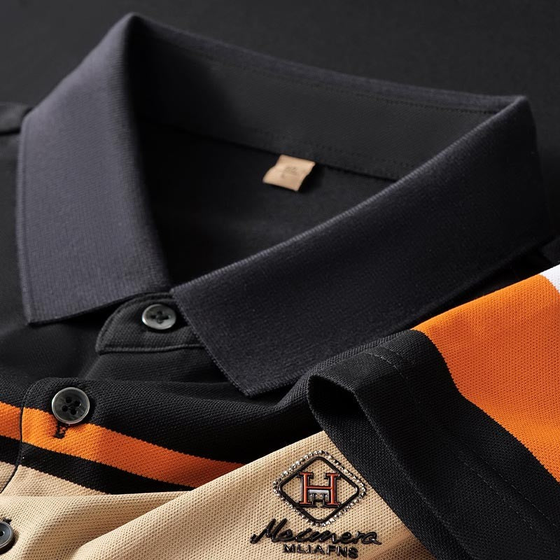 Men's casual simple light business short-sleeved POLO shirt