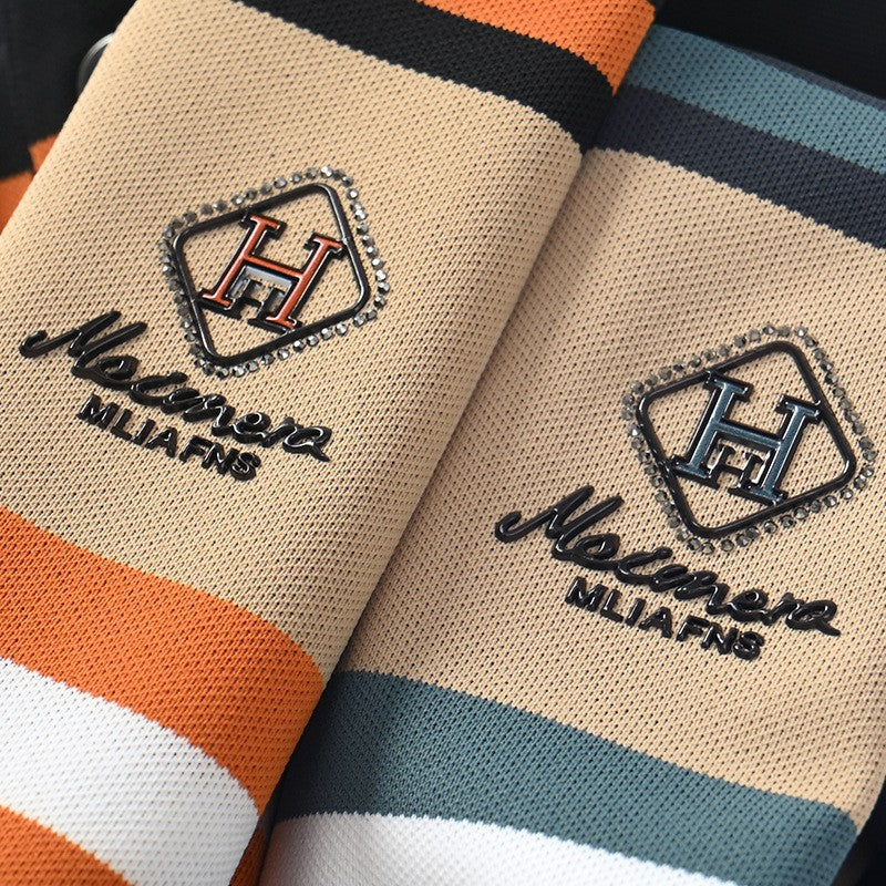 Men's casual simple light business short-sleeved POLO shirt