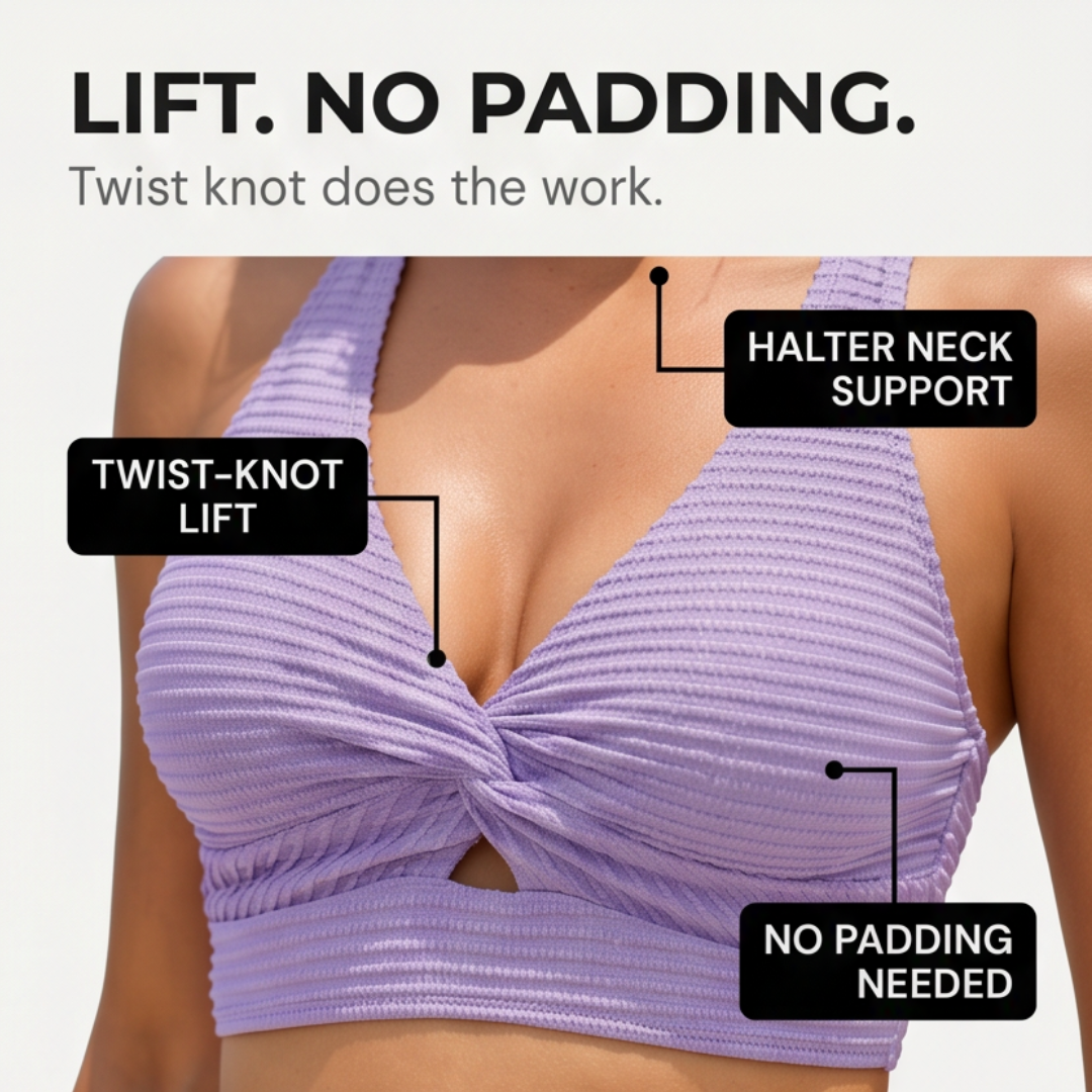Mara™ – Ribbed Shaping Bikini with Coverage