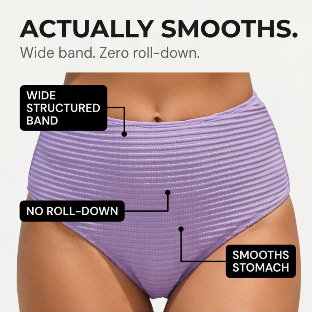 Mara™ – Ribbed Shaping Bikini with Coverage