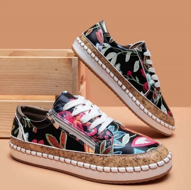 Last Day Promotion 50% OFF - Orthopedic Flower Women's Shoes
