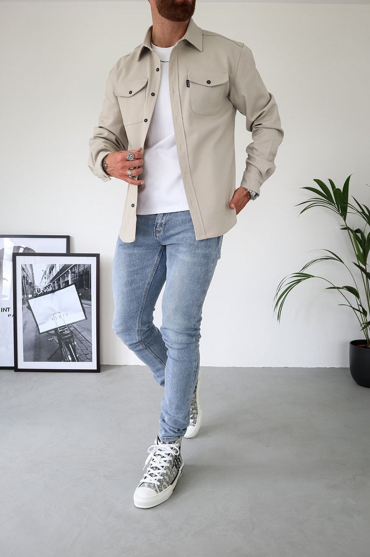 Men's Button Down Shirt Jacket (Buy 2 Free Shipping)