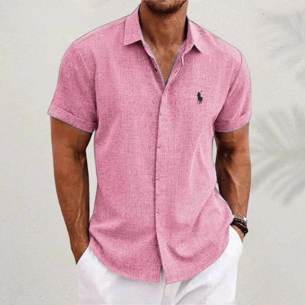 Camicia classica da uomo in lino e cotone – Eleganza leggera