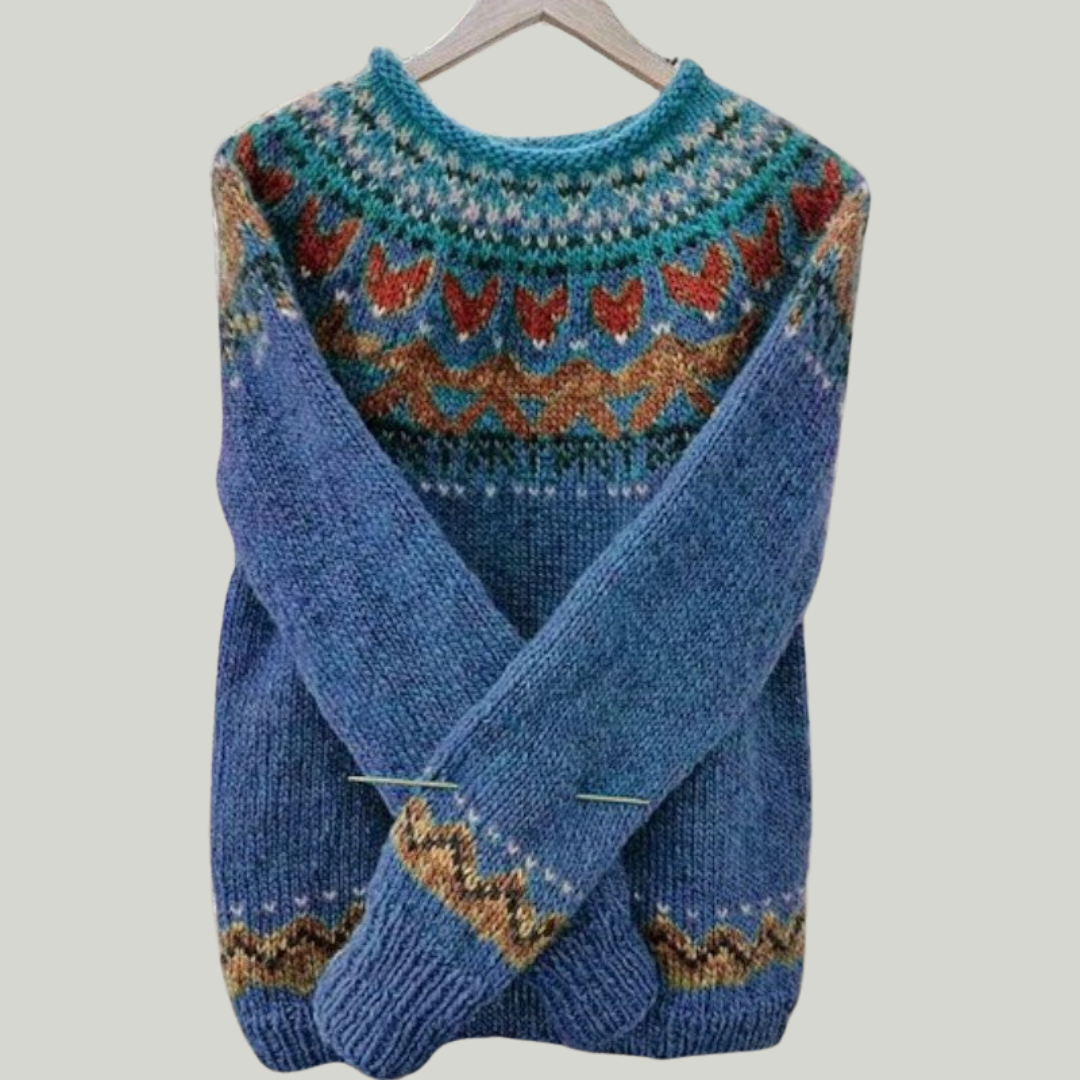 Sylvie™ | Retro Nordic Fair Isle Sweater