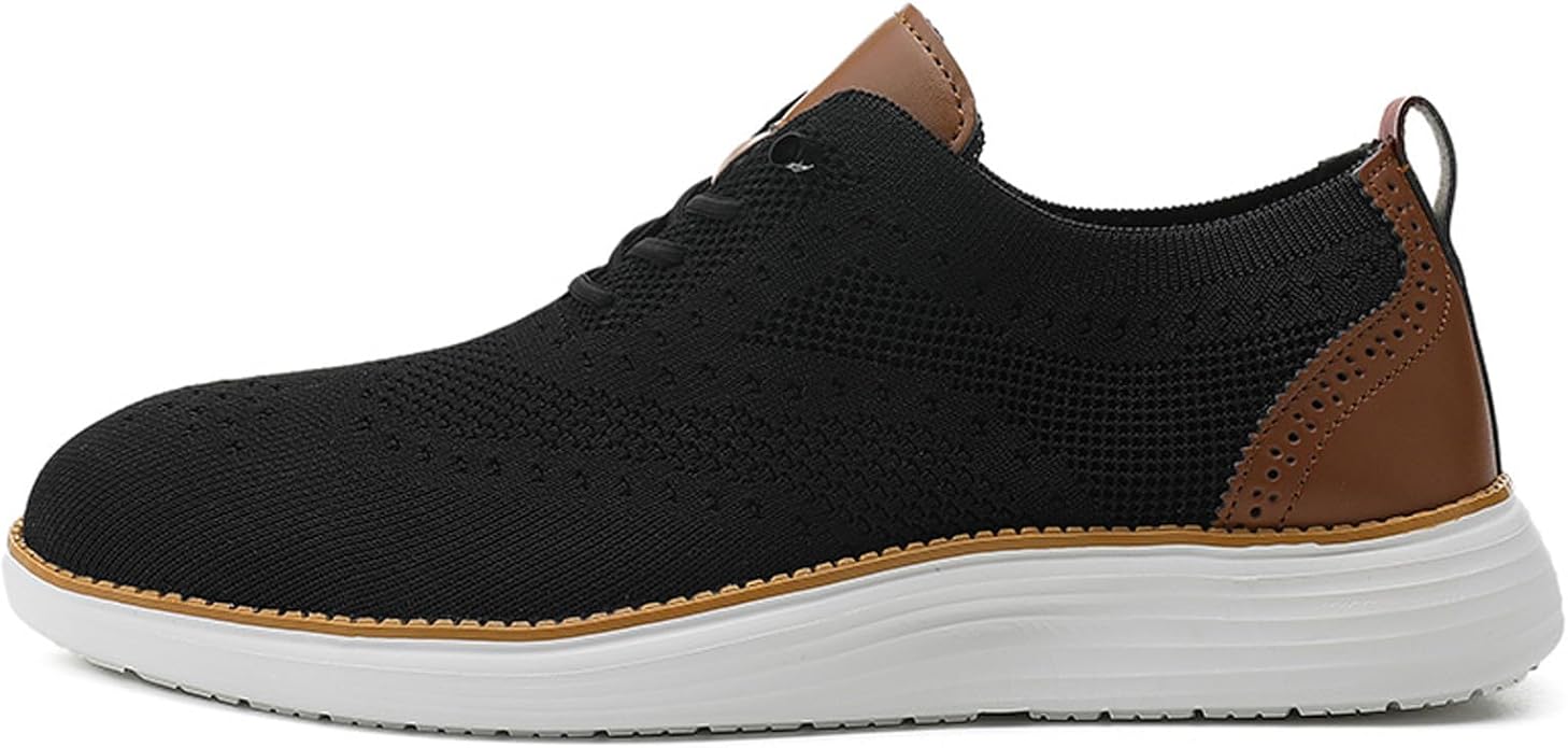 Men's knitted mesh breathable arch support casual sports shoes