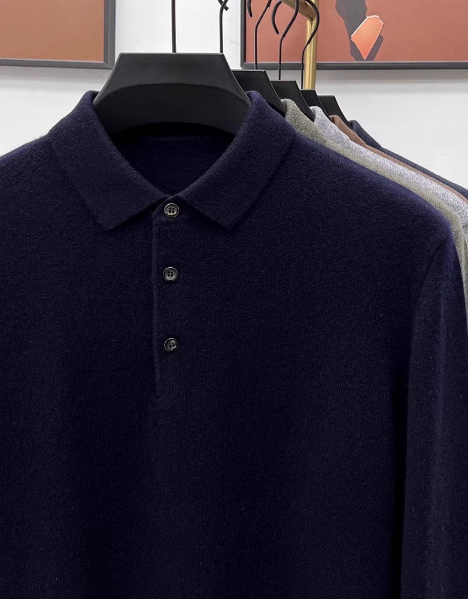 2025 Men's business casual high-end cashmere sweater