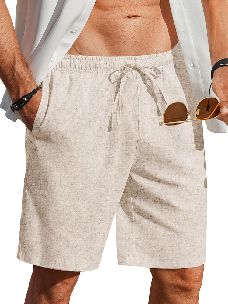 Casual Summer Linen Blend Shorts
