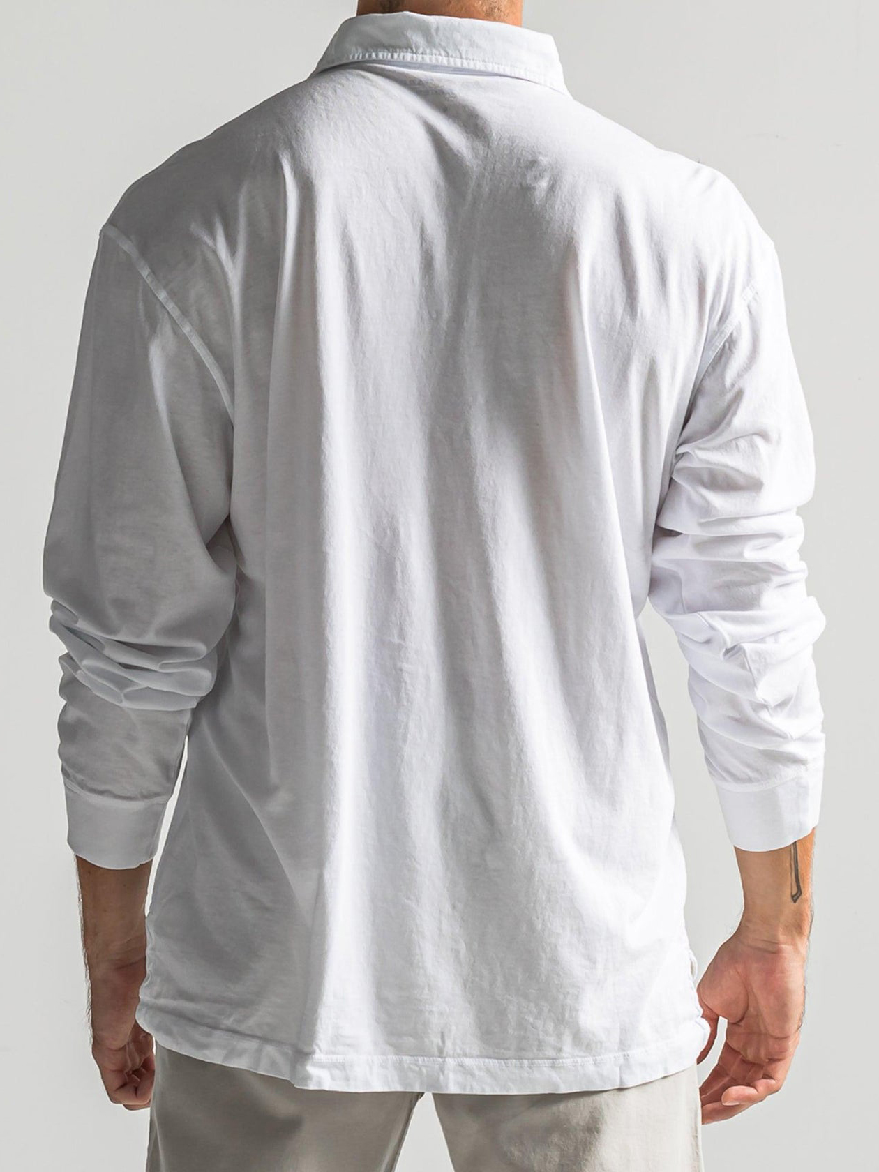 Men's Cotton Vintage Casual Everyday Long Sleeve Polo