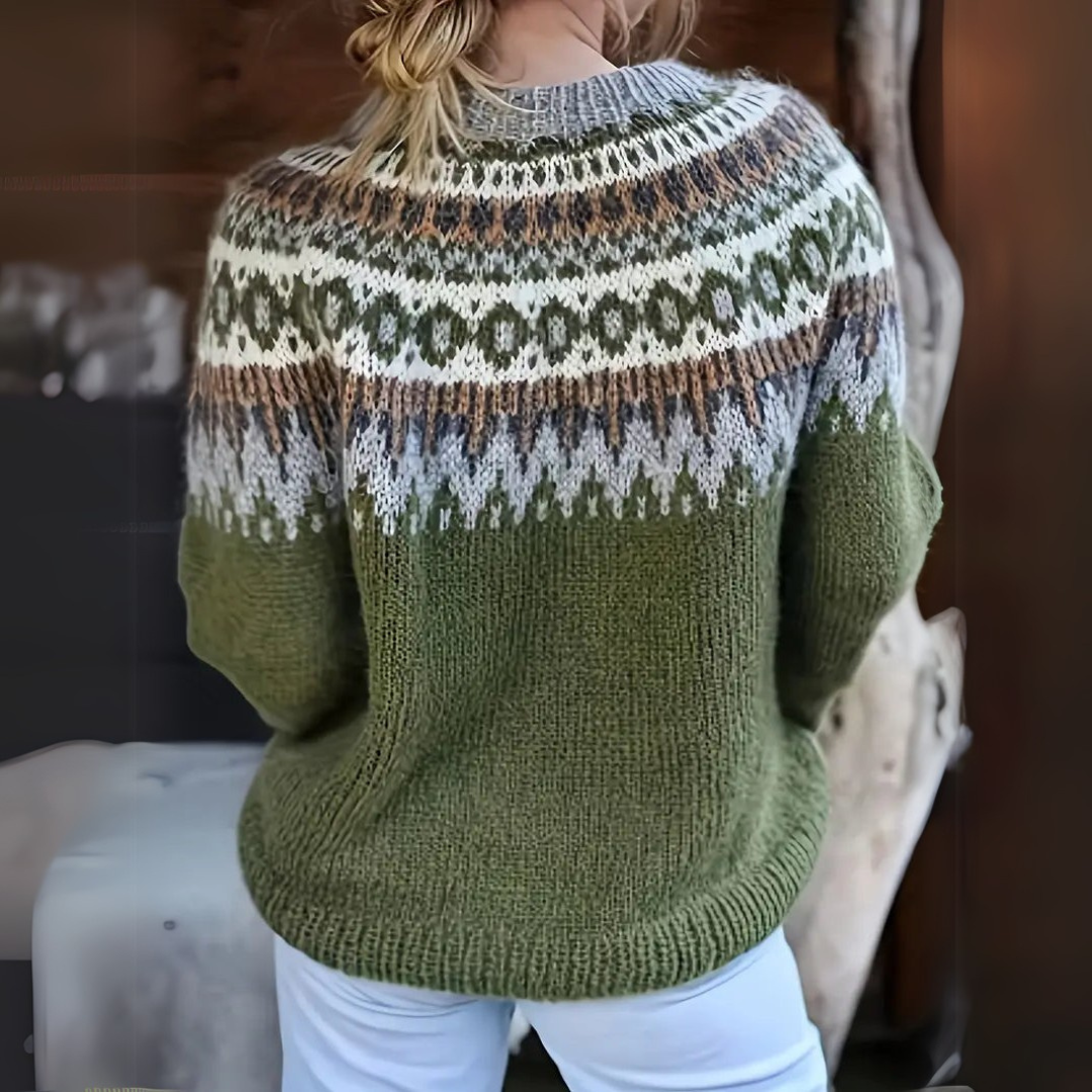 Irene™ | Retro Alpine Forest Sweater