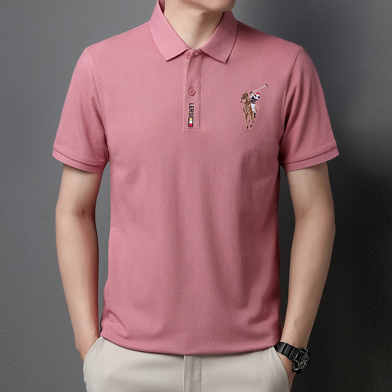 Cotton Lapel Oversize Polo Shirt