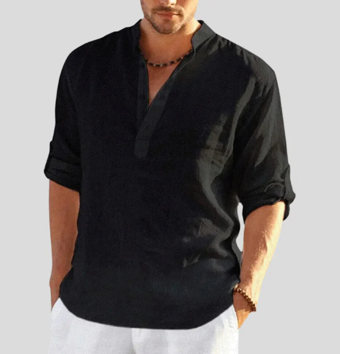 Mattia™ - Camicia da Uomo in Lino
