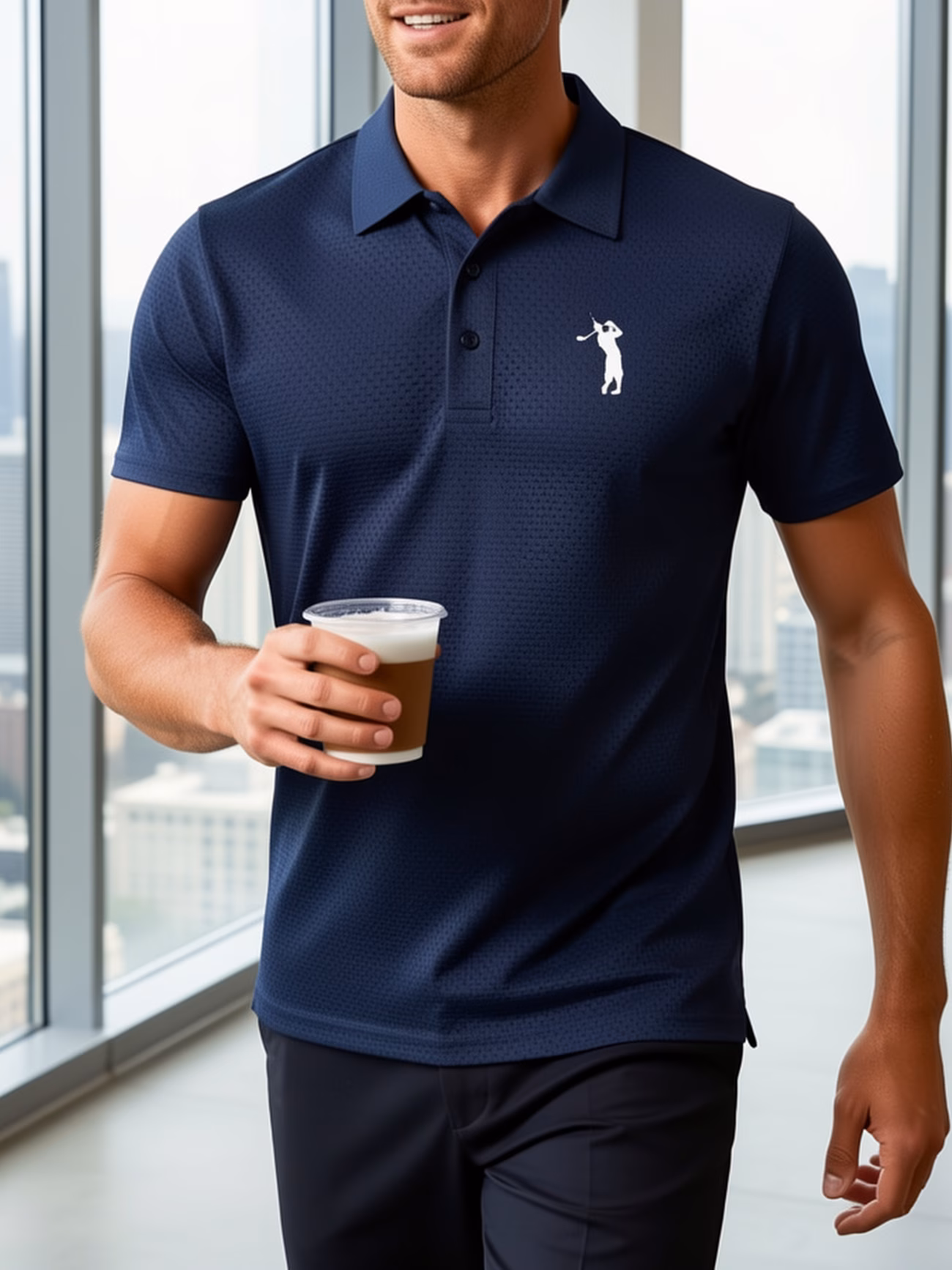 s743 mens golf new breathable   shirt summer stretch solid color top for business golf short sleeve 2025   block quick dry summer breathable   stretch top with east asian aesthetic for mens business golf in europe and america Product details 31