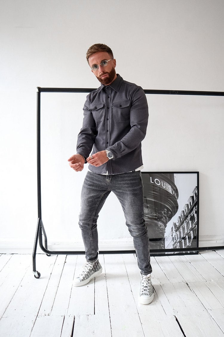 Men's Button Down Shirt Jacket (Buy 2 Free Shipping)