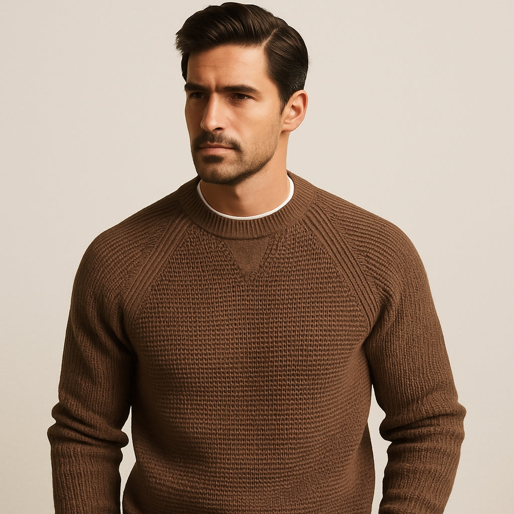 Pull en maille texturée classique pour homme : confort et style au quotidien