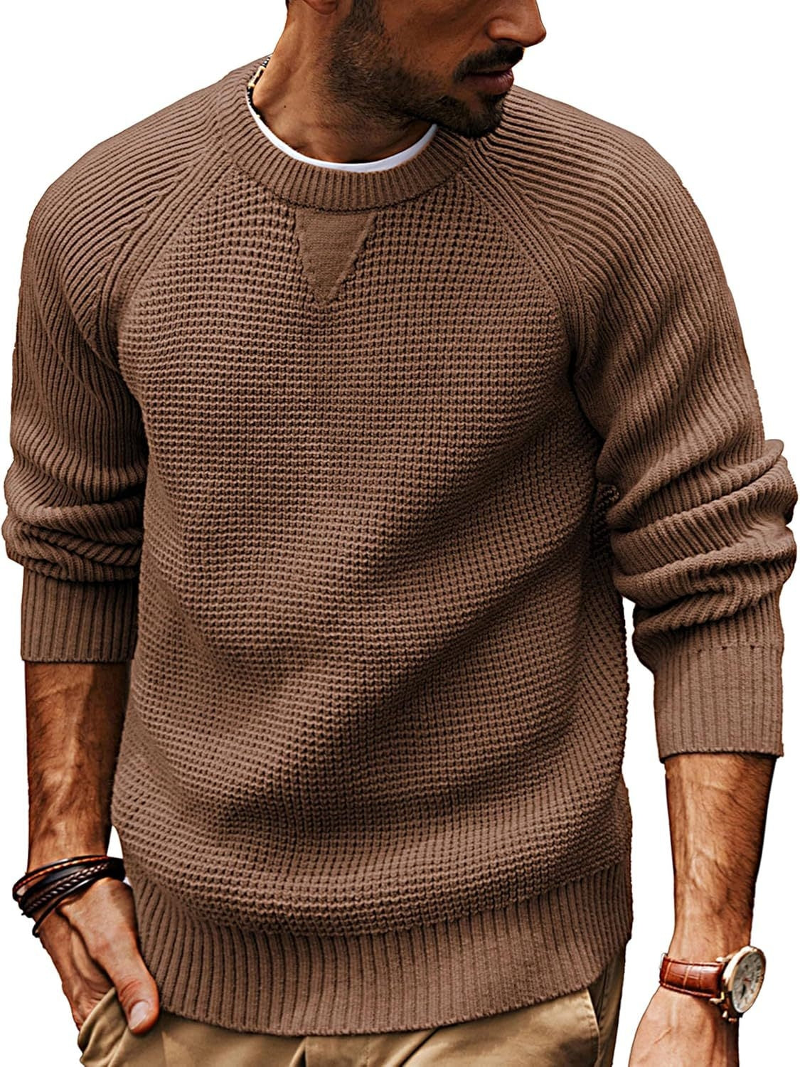 Pull en maille texturée classique pour homme : confort et style au quotidien