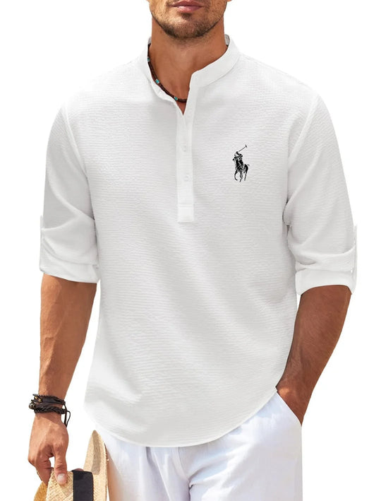 Comfort Style – Camicia Henley da Uomo Elegante