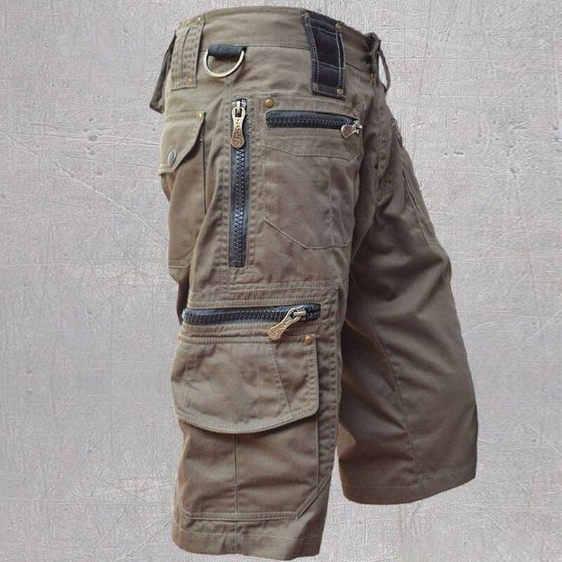 2025 Mens Zip Denim Outdoor Sports Shorts Trousers