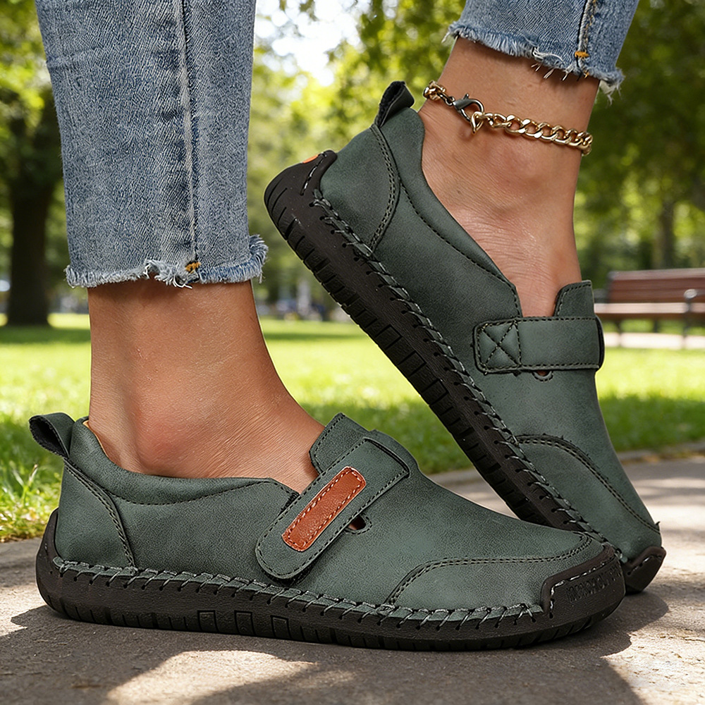 Women’s Hand-Stitched Walking Shoes – Comfortable Casual Everyday Shoes