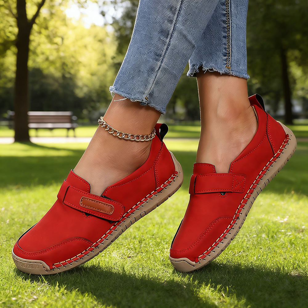 Women’s Hand-Stitched Walking Shoes – Comfortable Casual Everyday Shoes