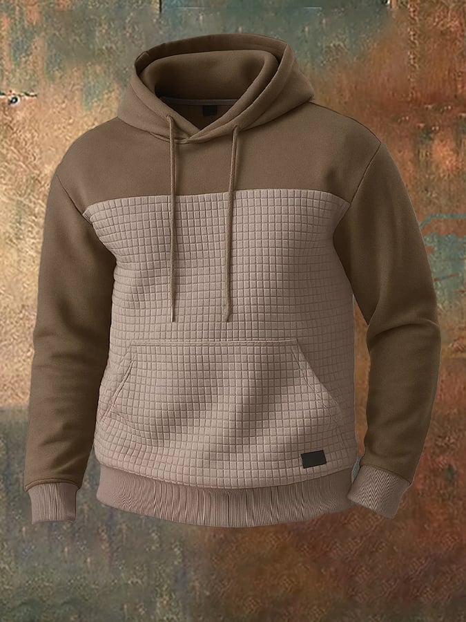 Men's Retro Comfort Warm Textured Fabric Design Sweatshirt