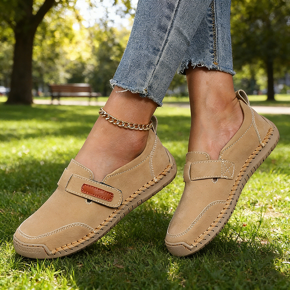 Women’s Hand-Stitched Walking Shoes – Comfortable Casual Everyday Shoes