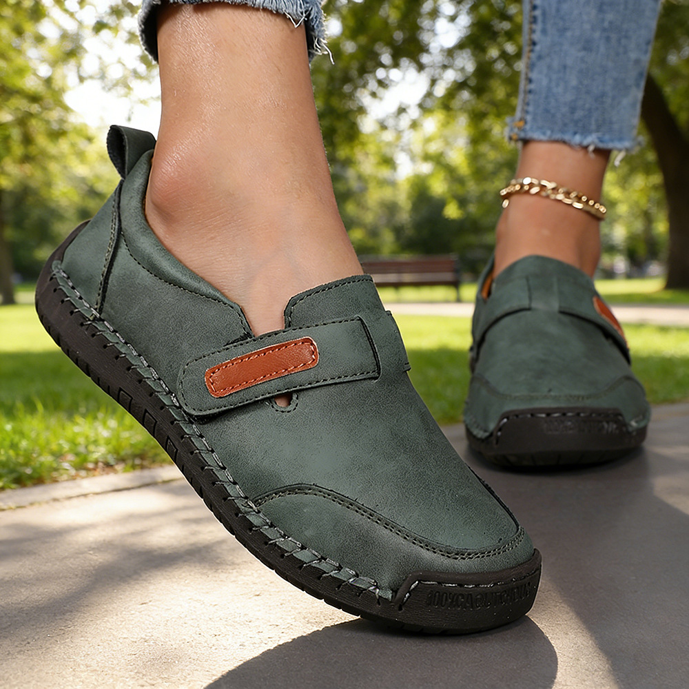 Women’s Hand-Stitched Walking Shoes – Comfortable Casual Everyday Shoes