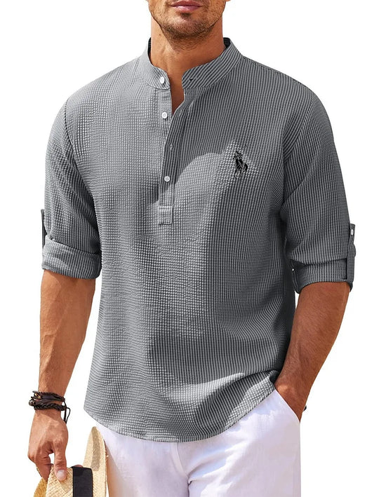 Comfort Style – Camicia Henley da Uomo Elegante
