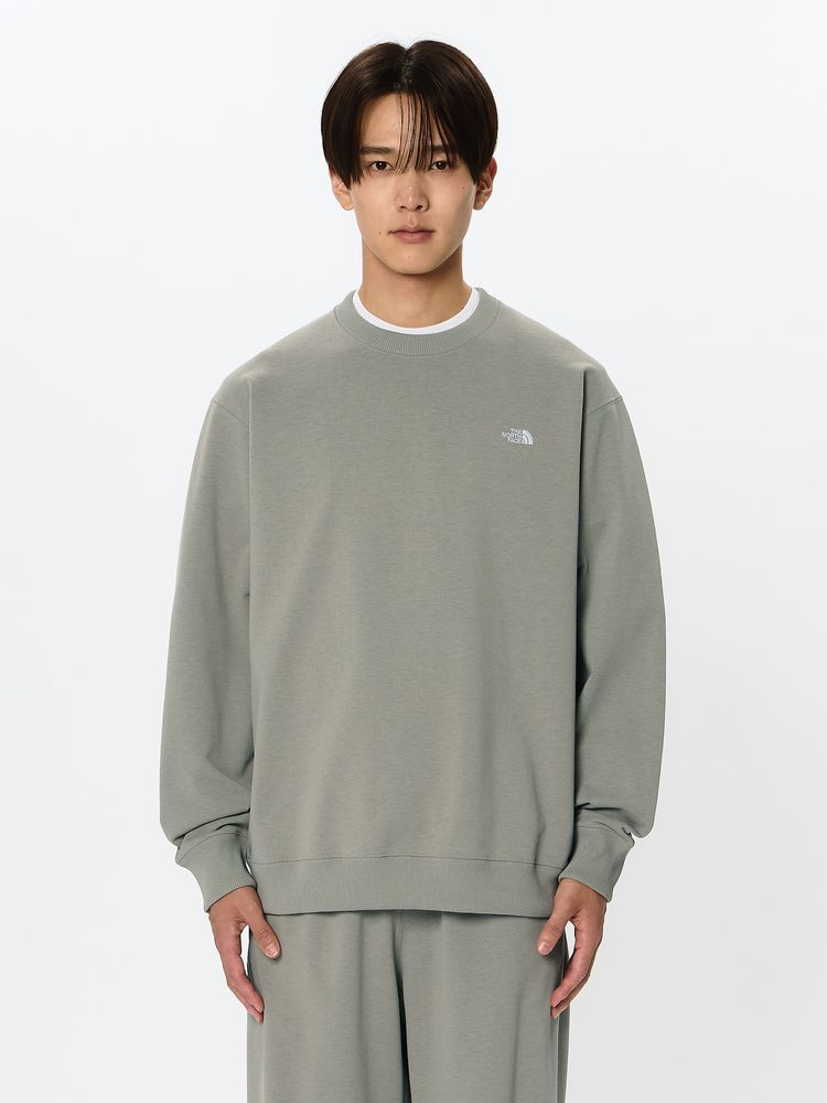 スモールロゴヘザースウェットクルー（ユニセックス）