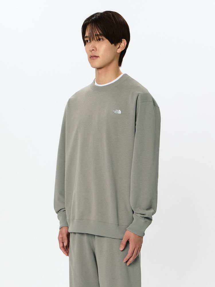 スモールロゴヘザースウェットクルー（ユニセックス）