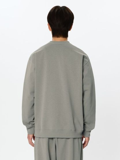 スモールロゴヘザースウェットクルー（ユニセックス）