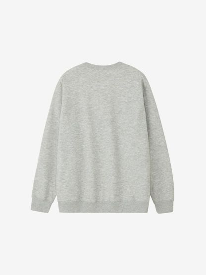 スモールロゴヘザースウェットクルー（ユニセックス）