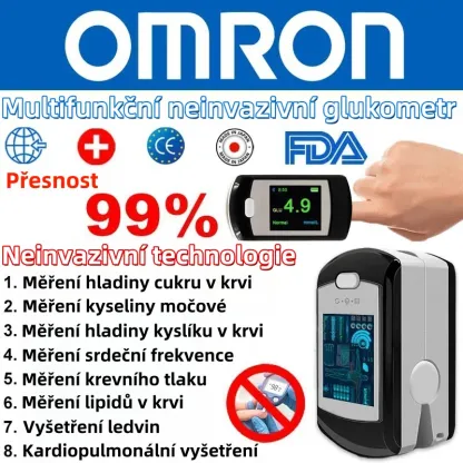 Neinvazivní glukometr Omron (měření za 5 sekund, přesnost 99 %)