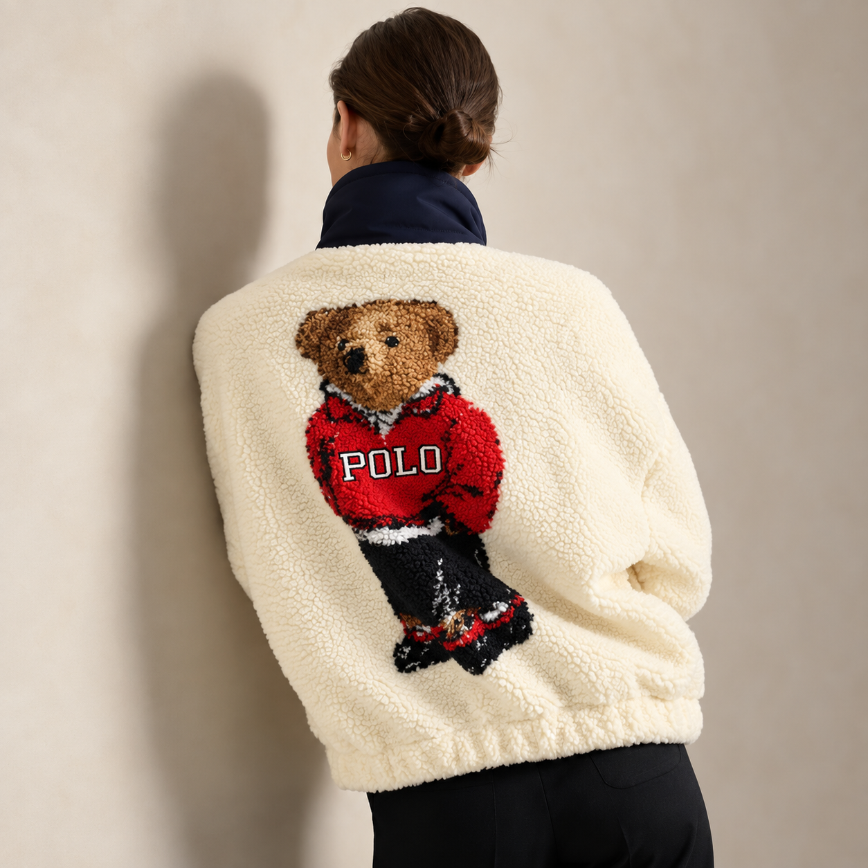 Polo Bear High-Pile Fleece Funnelneck