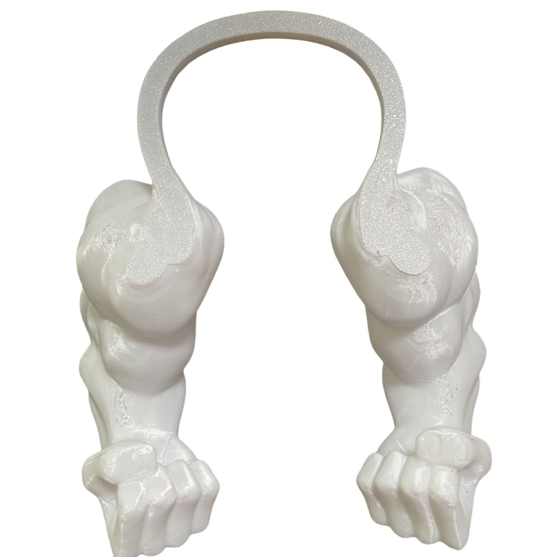 Human Arm for Cat Bodybuilder Funny Fake Cat Hand Toy for Home Decor and Gifts