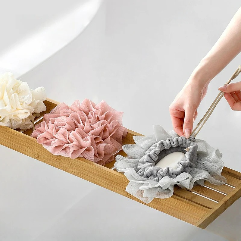 2-in-1 Shower Pouf with Soap Pocket –  Loofah for Rich Lather & Easy Clean