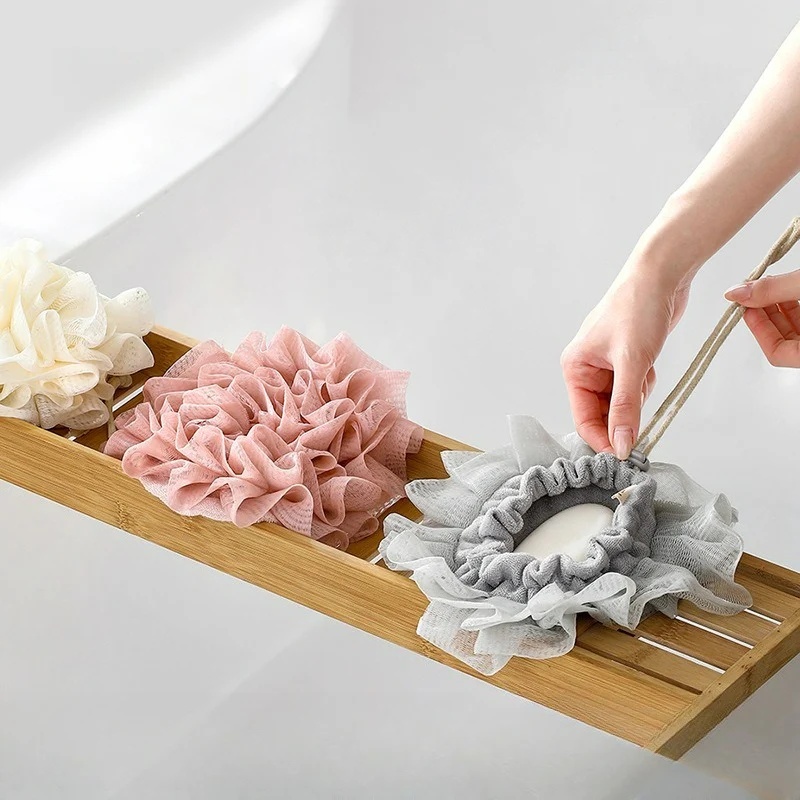 2-in-1 Shower Pouf with Soap Pocket –  Loofah for Rich Lather & Easy Clean