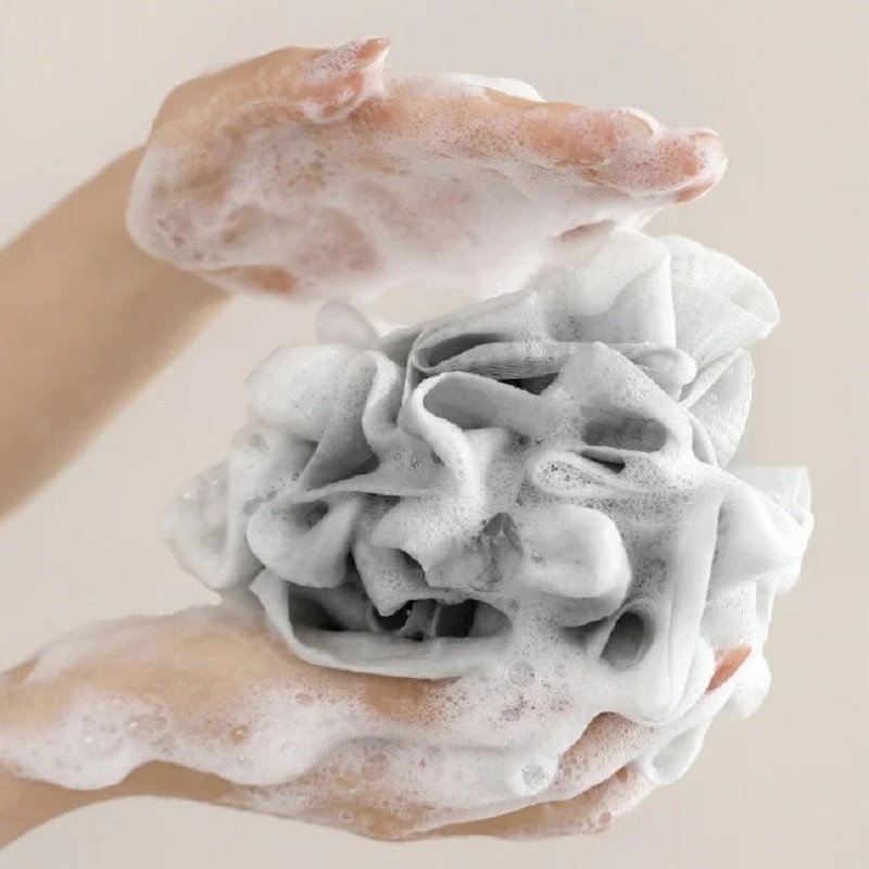 2-in-1 Shower Pouf with Soap Pocket –  Loofah for Rich Lather & Easy Clean