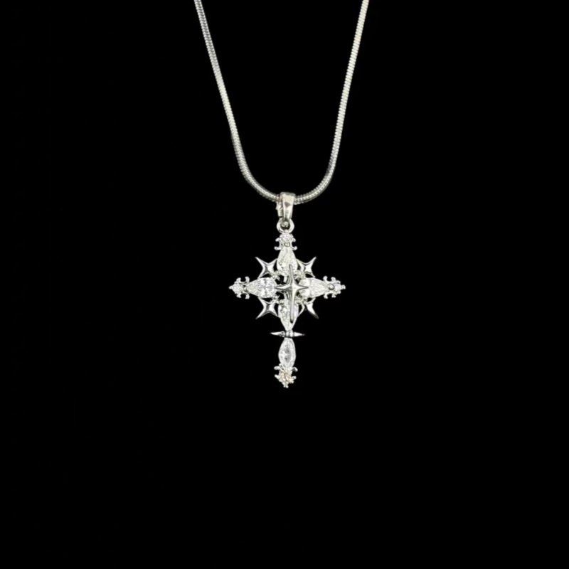 Crystal Cross Pendant Necklace