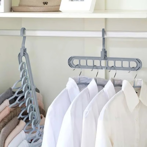 Space Saving Multi Slot Clothes Hanger for Closet