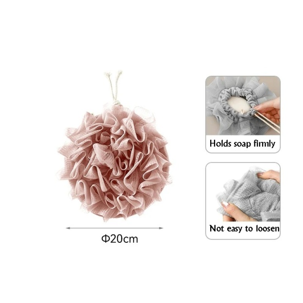 2-in-1 Shower Pouf with Soap Pocket –  Loofah for Rich Lather & Easy Clean