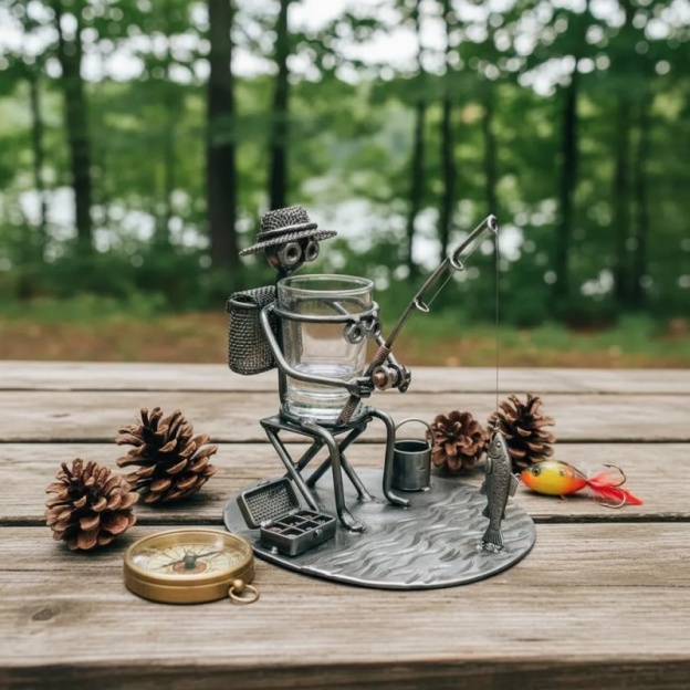 Heritage Fishing Shot Glass Holder