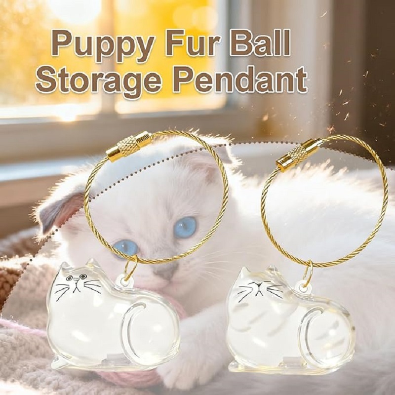 Pet Hair Keepsake Bottle Keychain Memory Set