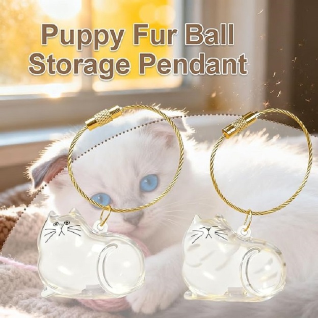 Pet Hair Keepsake Bottle Keychain Memory Set
