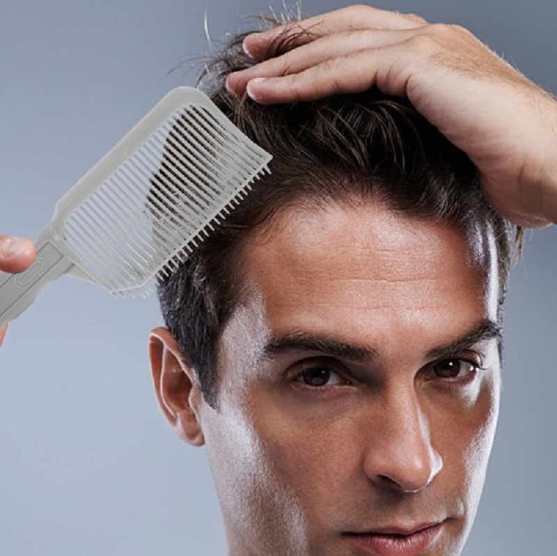 Men’s Curved Haircut Guide Comb – DIY Buzz Cut & Fade Styling Tool for Home Barbering