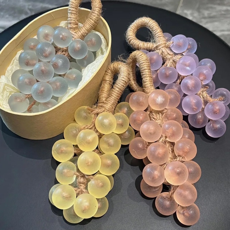 Crystal Grape Soap String – Handmade Moisturizing Grape-Shaped Soap for Bathroom Décor & Daily Cleansing